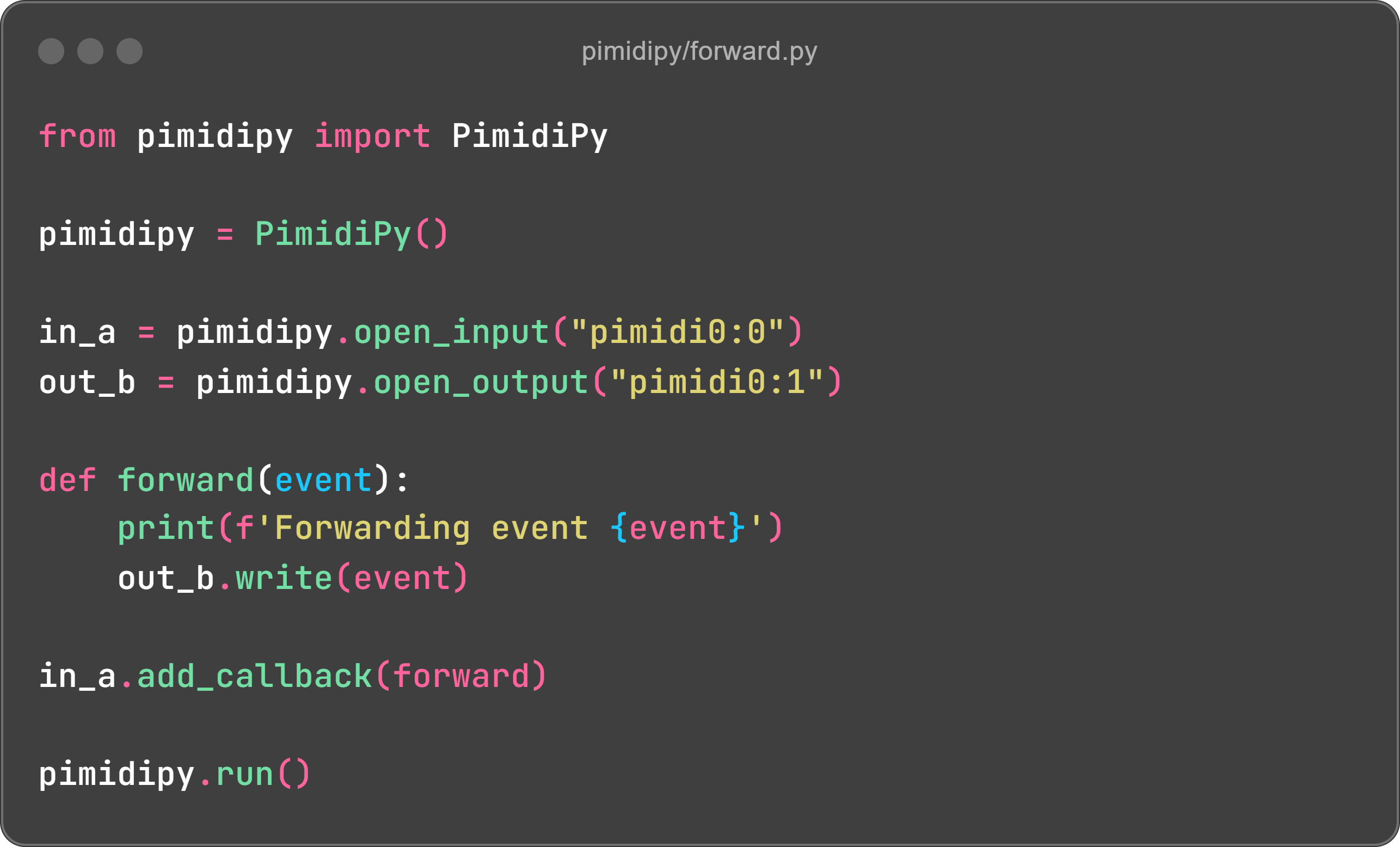 pimidipy forward example