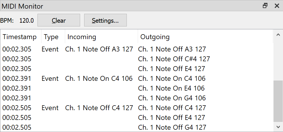 MIDI Monitor